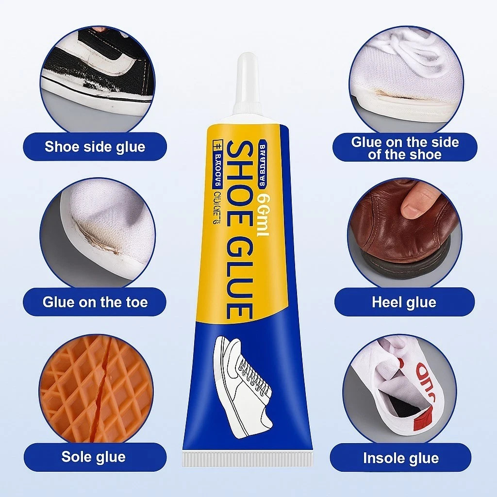 Shoe-Fix Glue: Pro Grade Shoe Repair Glue Adhesive for Boots, Heels, Soles, More