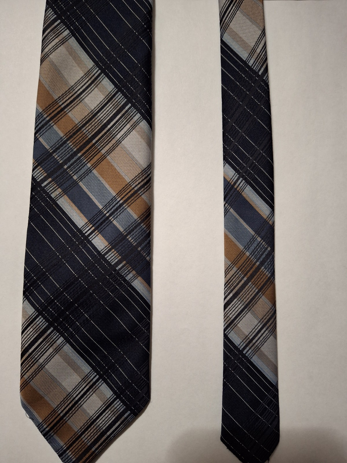 Mens Slim Skinny Neck Tie Striped Necktie Business Narrow Polyester 55″ L 3″ W