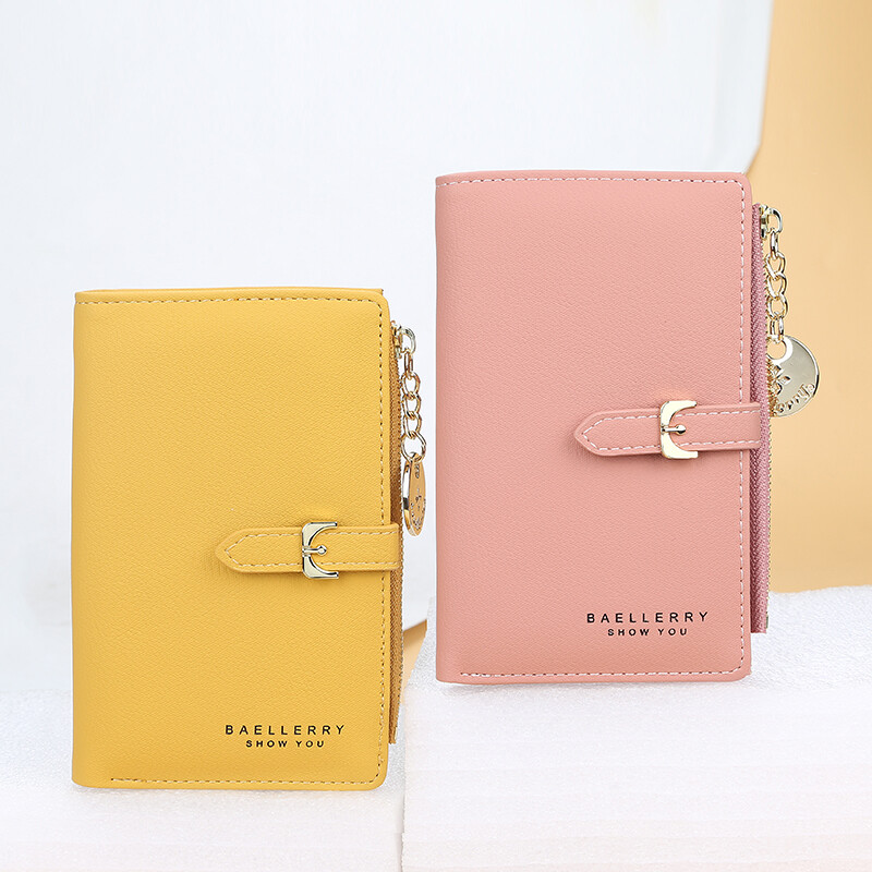Womens Slim Bifold Wallet with Hasp Safe Card Holder Bag Zipper Coin Pocket Gift