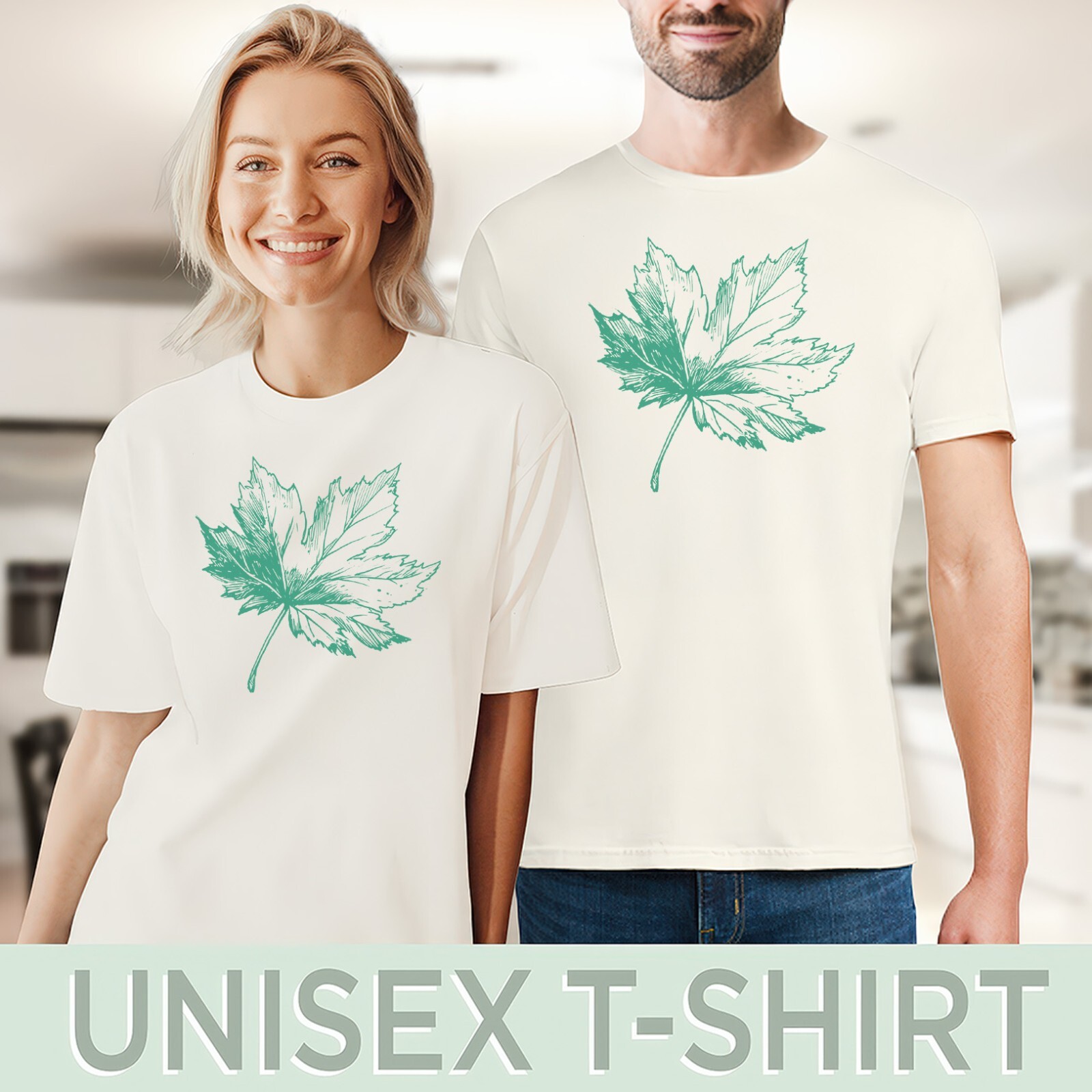 Green Maple Leaf Tee Botanical Nature Shirt Plant Lover Top