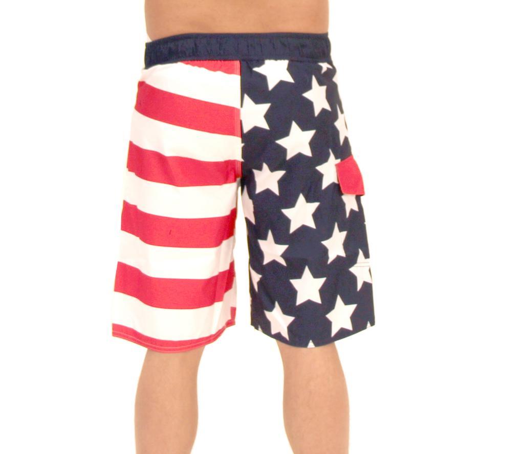 Adult Mens United States Patriot American Flag Stars and Stripes Boardshorts