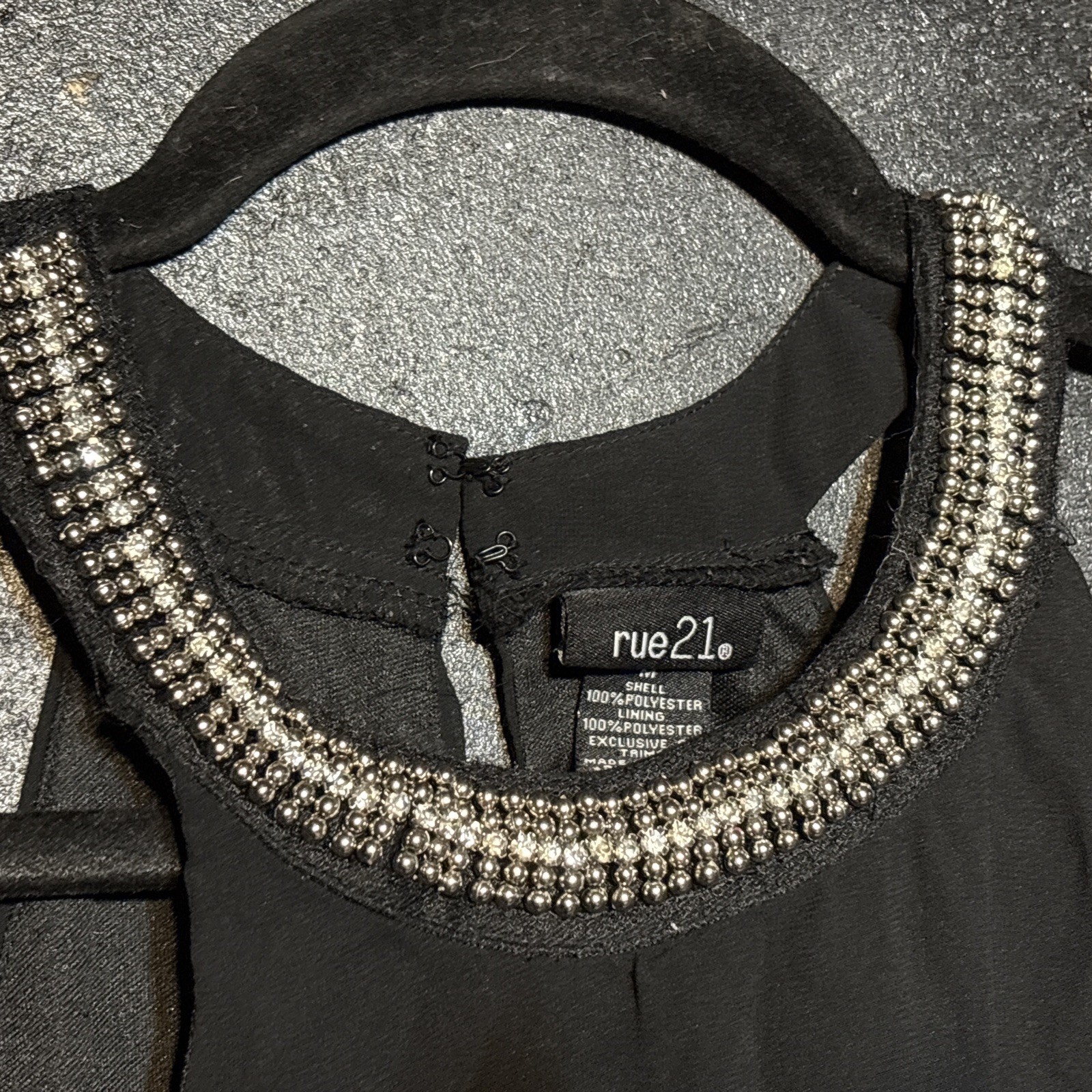 Black Sheer Tank Top Women’s Jrs Sz M Blouse Top Summer Bejeweled Neckline