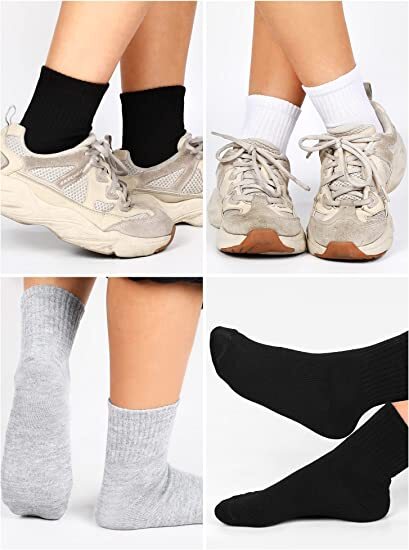 Lot 12 Pairs Ankle Athletic Socks Low Cut No Show Quarter Mens Womens Cotton USA