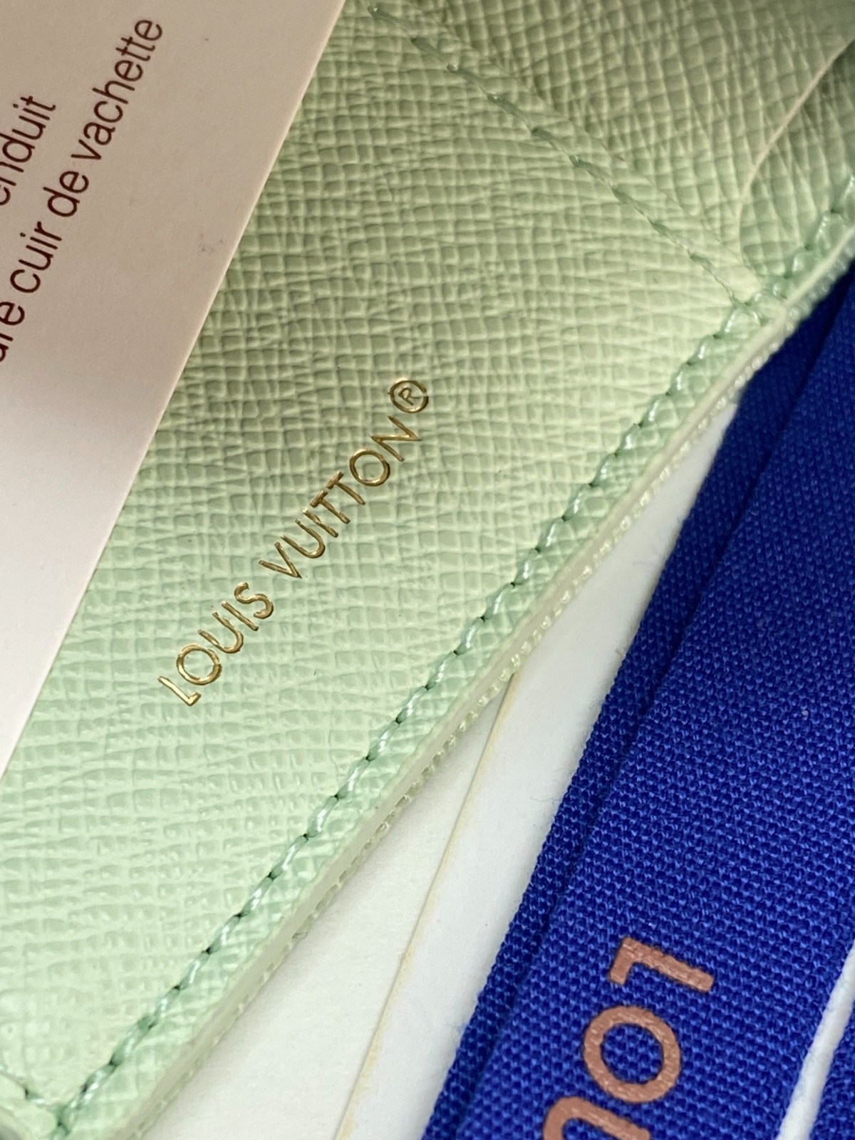 Louis Multiple Wallet Monogram Georges Leather White Navy New