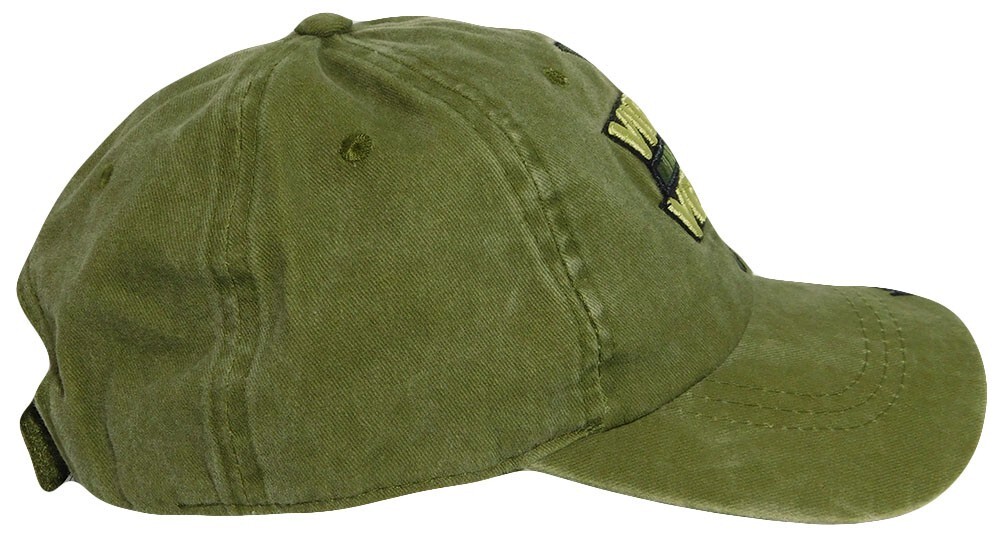 Vietnam Veteran Hat / Washed OD Green Baseball Cap OFFICIALLY LICENSED