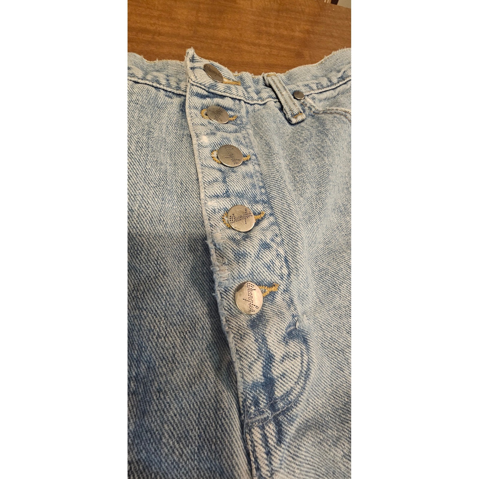 Vintage Wrangler Button Fly Light Wash High Waist Mom Jeans 13/14×34 WJ2