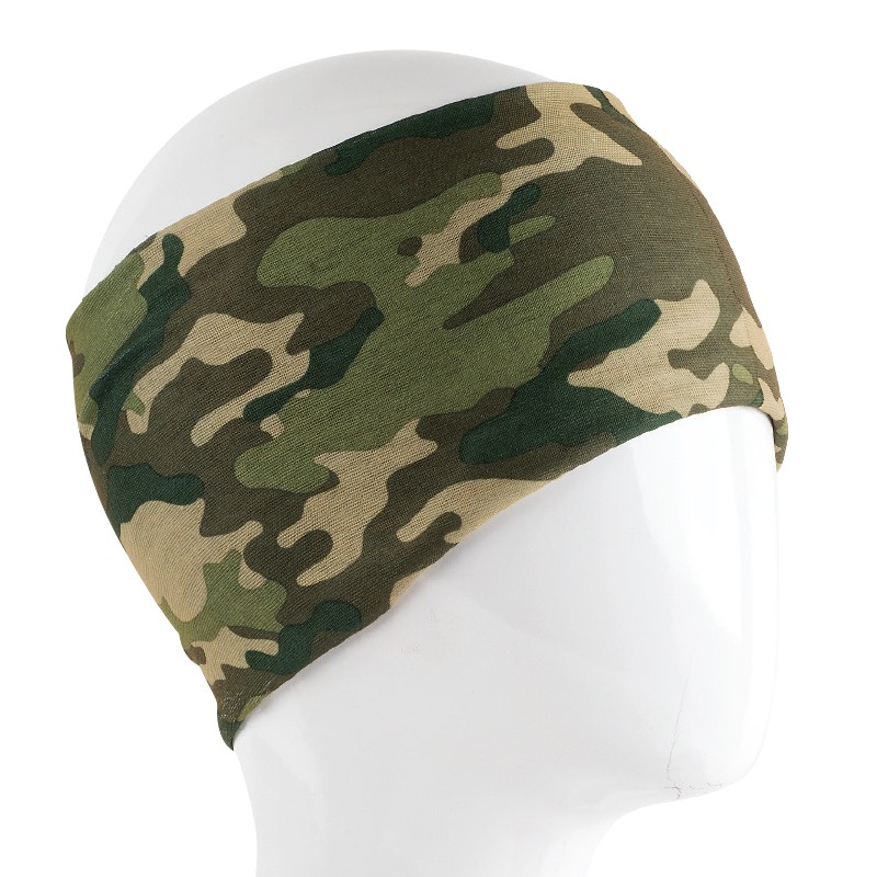 Boho Camouflage Print Wide Infinity Headband Bandana Head Wrap Face Mask