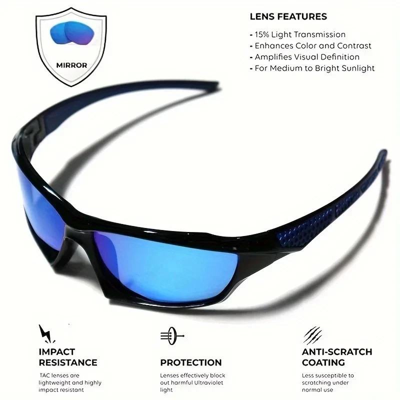 New 2025 Polarized Vertex Men AntiGlare Fishing Cycling Driving Sport Sunglasses