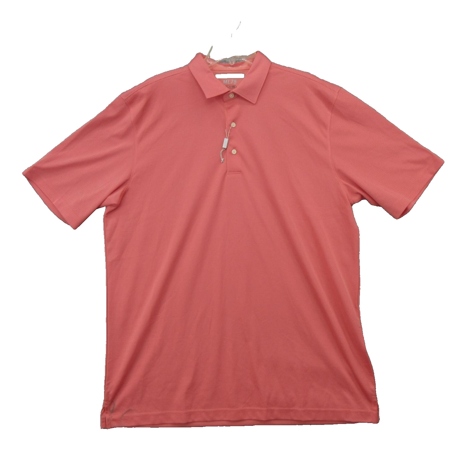 Greg Norman Polo Shirt Mens XL Pink ML75 PlayDry Performance Golf 100% Polyester