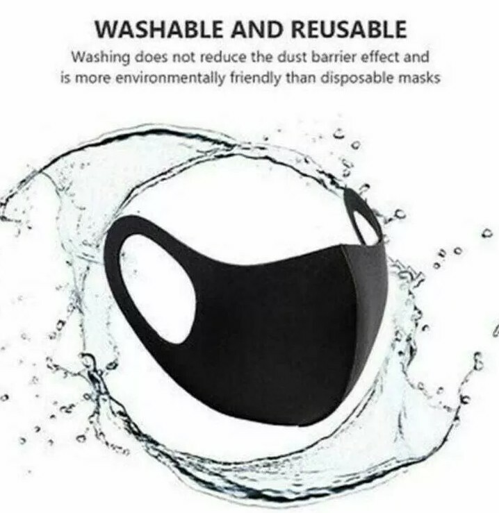 NEW black fashion face mask washable reusable face nose cover unisex US SELLER