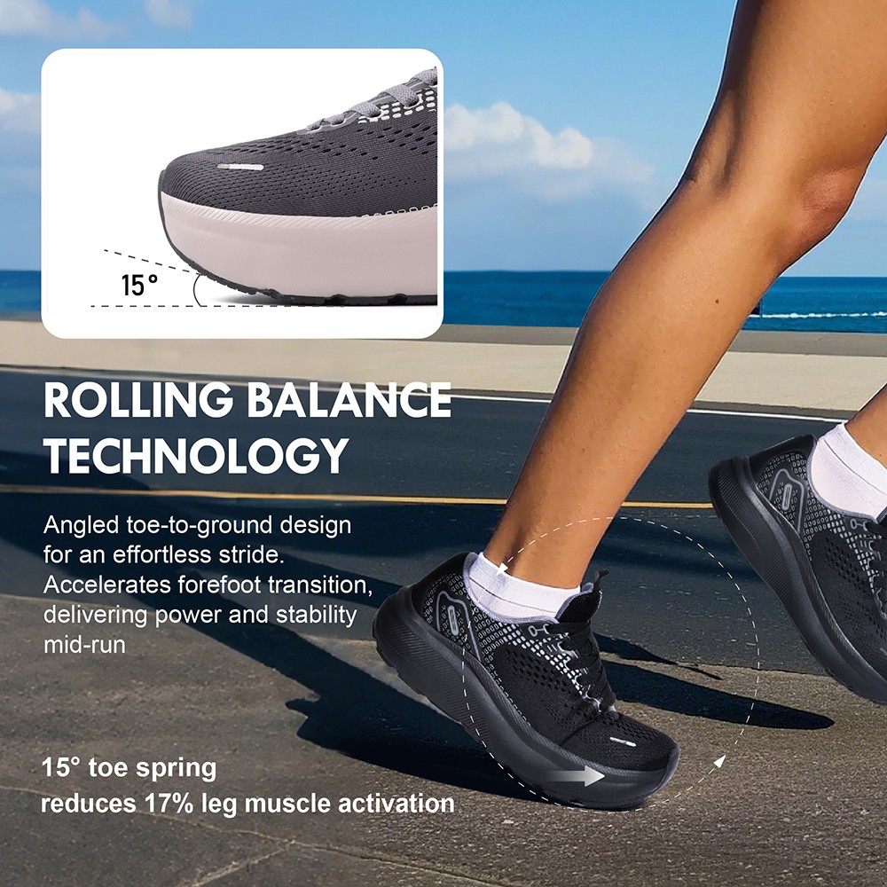 Women Wide-Toe Box Shoes Arch Support Wide Width Sneakers for Running Athletic