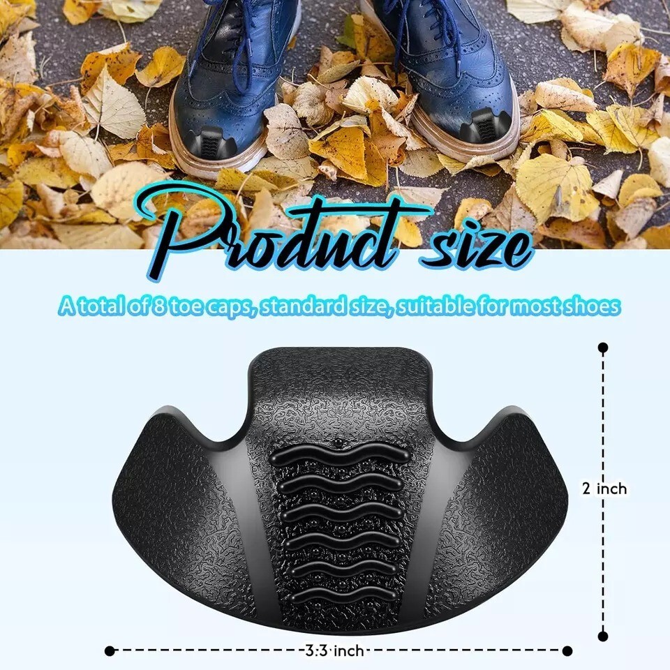 8 Pieces Toe Guards for Boots Toe Protectors Work Toe Guards Rubber Toe Covers