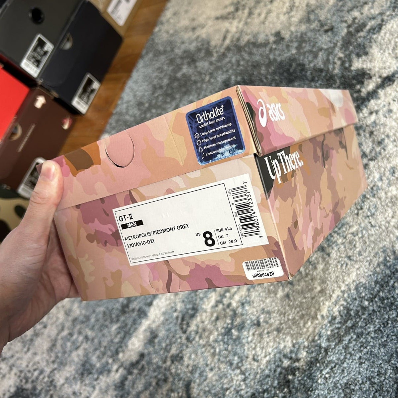 1201A510-021 asics x Up There Australia GT-ii METROPOLiS PiEDMONT GREY PiNK SAGE