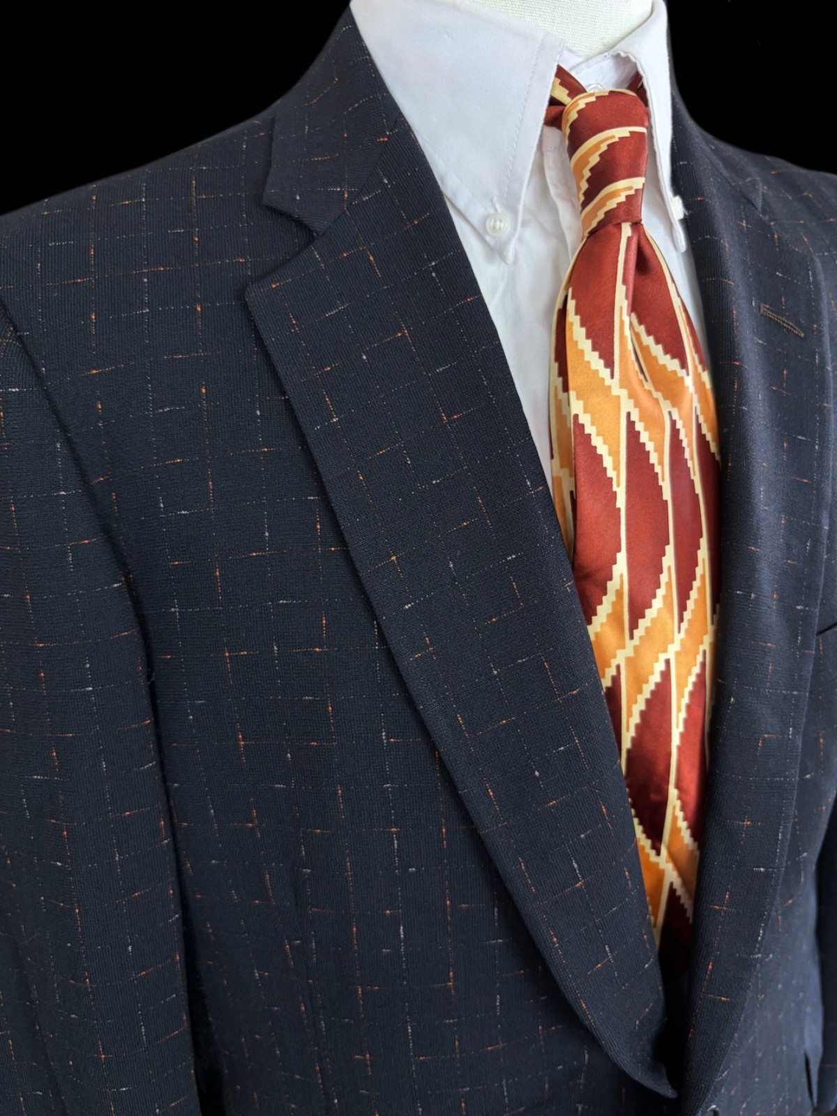 Vintage 50s Flecked Wool Sport Coat Atomic Age Mid Century Mad Men Blazer 42-44R