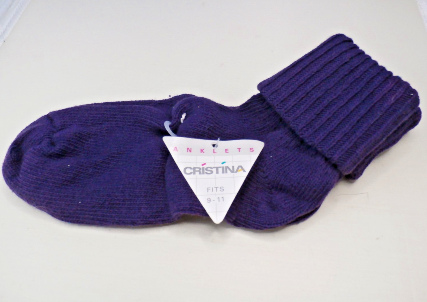 Women’s Cristina Anklets Socks Fits 9 – 11 – 75% Cotton – New Old Stock