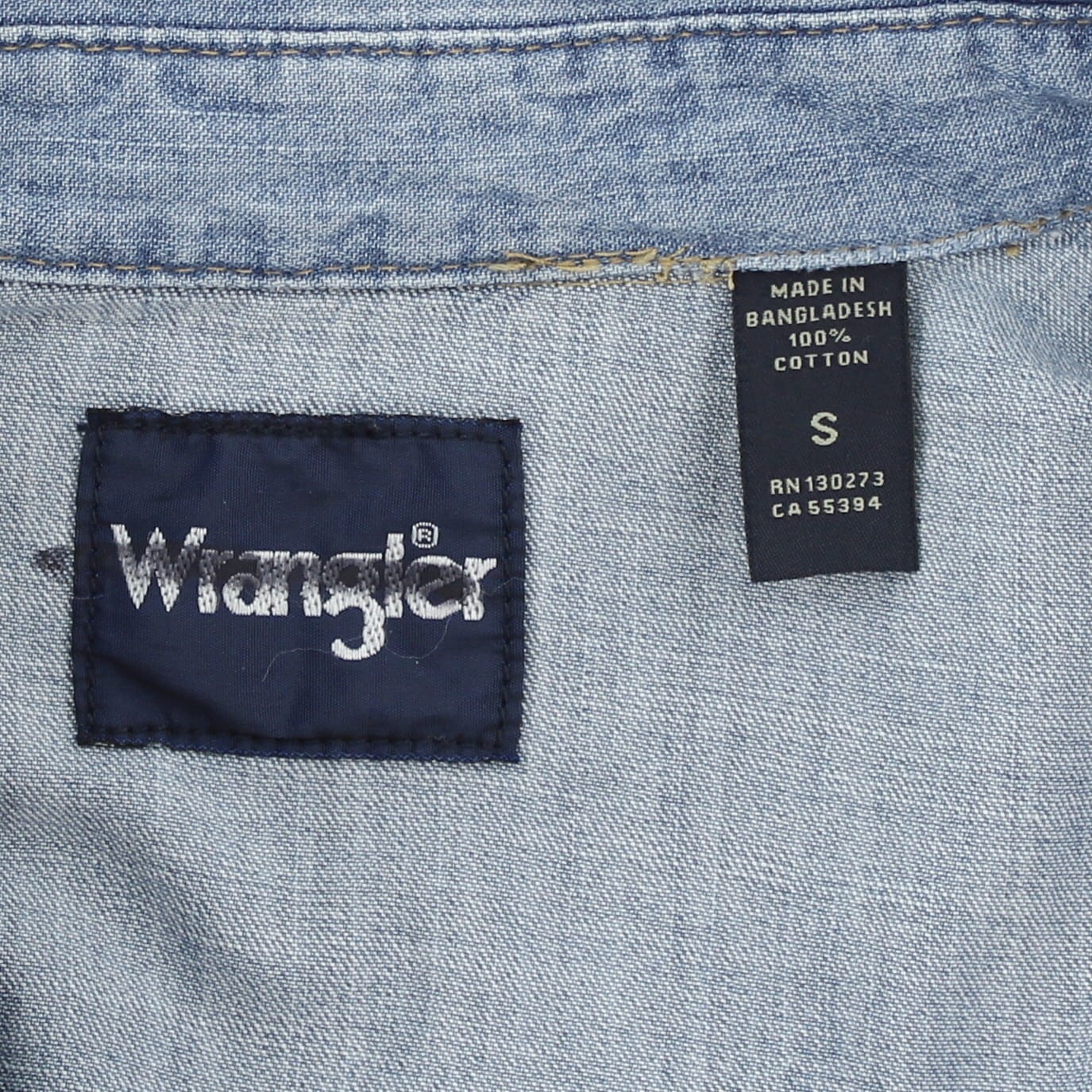 Wrangler Denim Western Long Sleeve Shirt, Snap Closure Button Up, Front Pockets