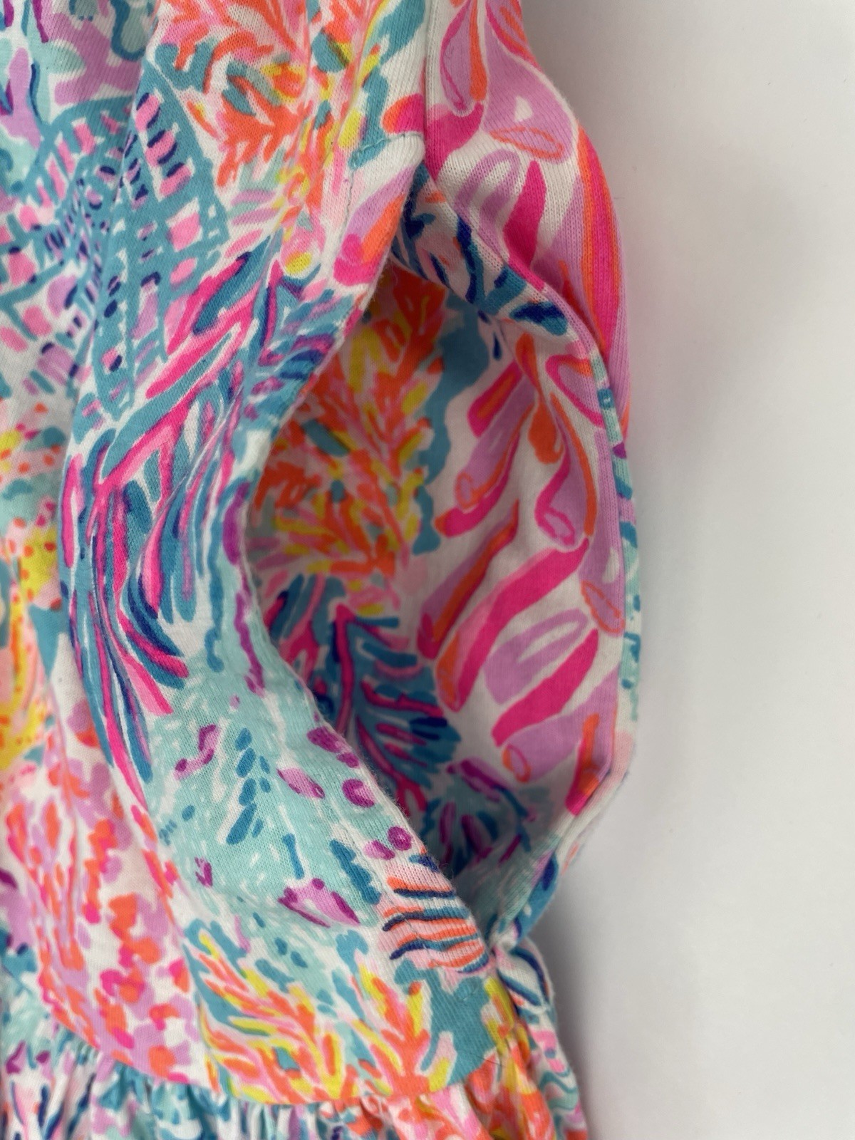 Lilly Pulitzer Geanna Swing Tiered Dress Women’s Splendor in Sand Blue Pink SM