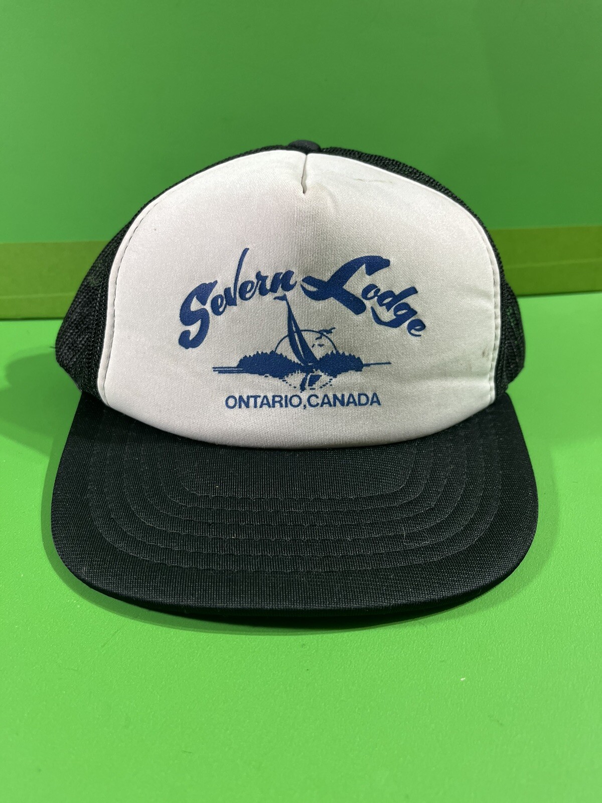 Vintage Severn Lodge Hat Cap Ontario Canada Souvenir Snapback Trucker Cap