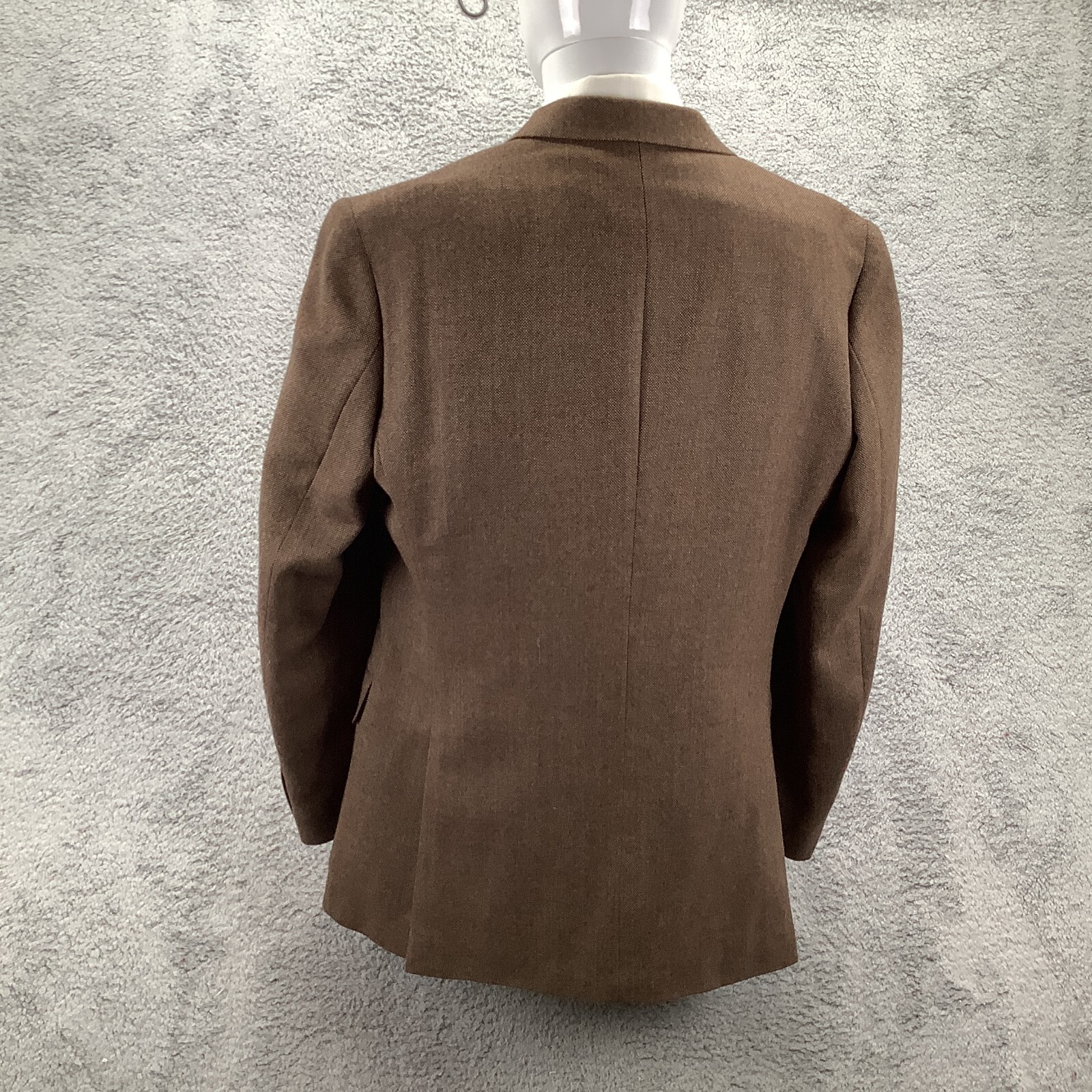 Stafford Merino Wool Sport Coat Men’s 44L Brown Two Button Double Vented Blazer