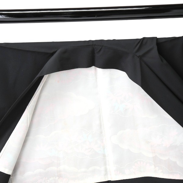 flower Synthetic fiber Haori Black Painting Haori polyester black Women