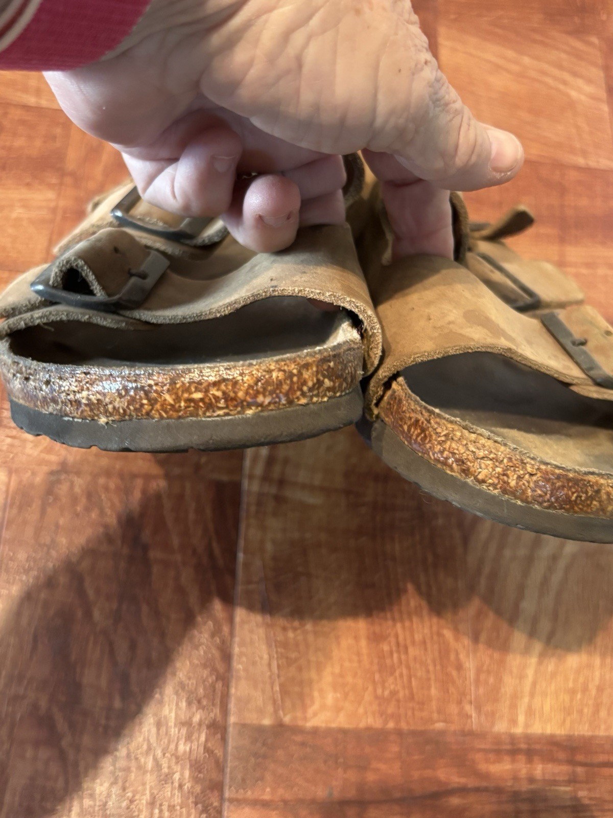 BIRKENSTOCK MILANO Brown Tan Suede Leather Sandals Size 39 W 8 / M 6