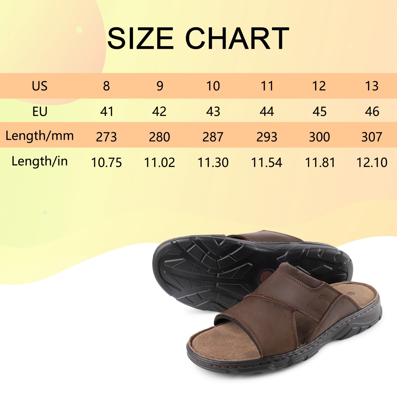 Mens Leather Slides Beach Sandals Outdoor Indoor Casual Comfort Slippers Sandal