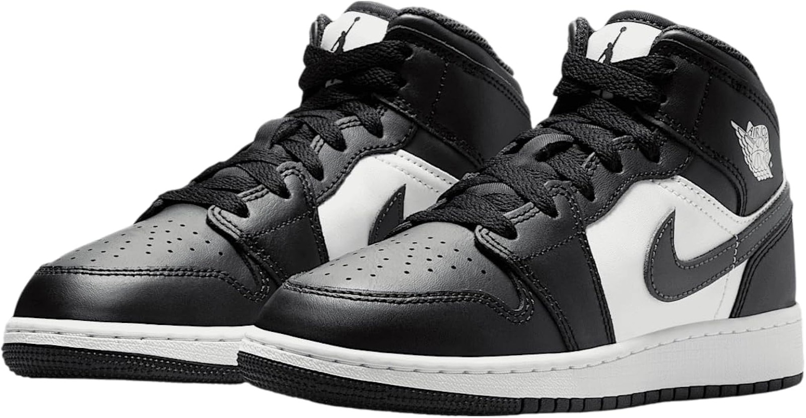 Nike Air Jordan 1 Mid Big Kids’ Shoes ‘Off Noir’ (DQ8423 010) – Size 6.5 – Black
