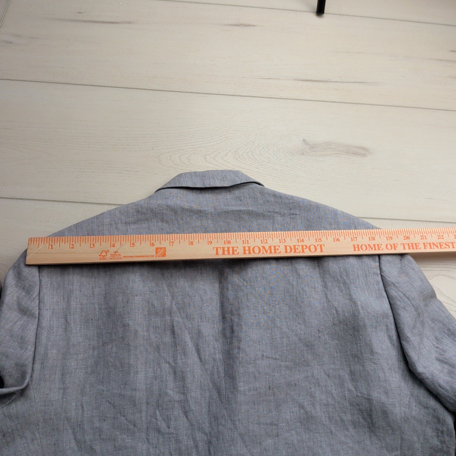 Tommy Hilfiger 100% Linen Sport Coat Blazer Mens 40R Gray Double Vented Jacket