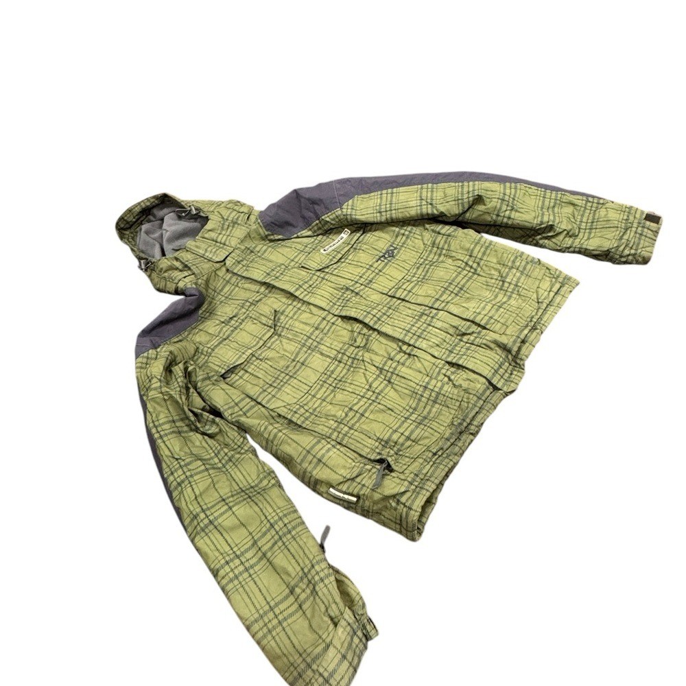 House Bomb Proof Green Plaid Snowboard Ski Jacket Men Large Waterproof Snow EUC
