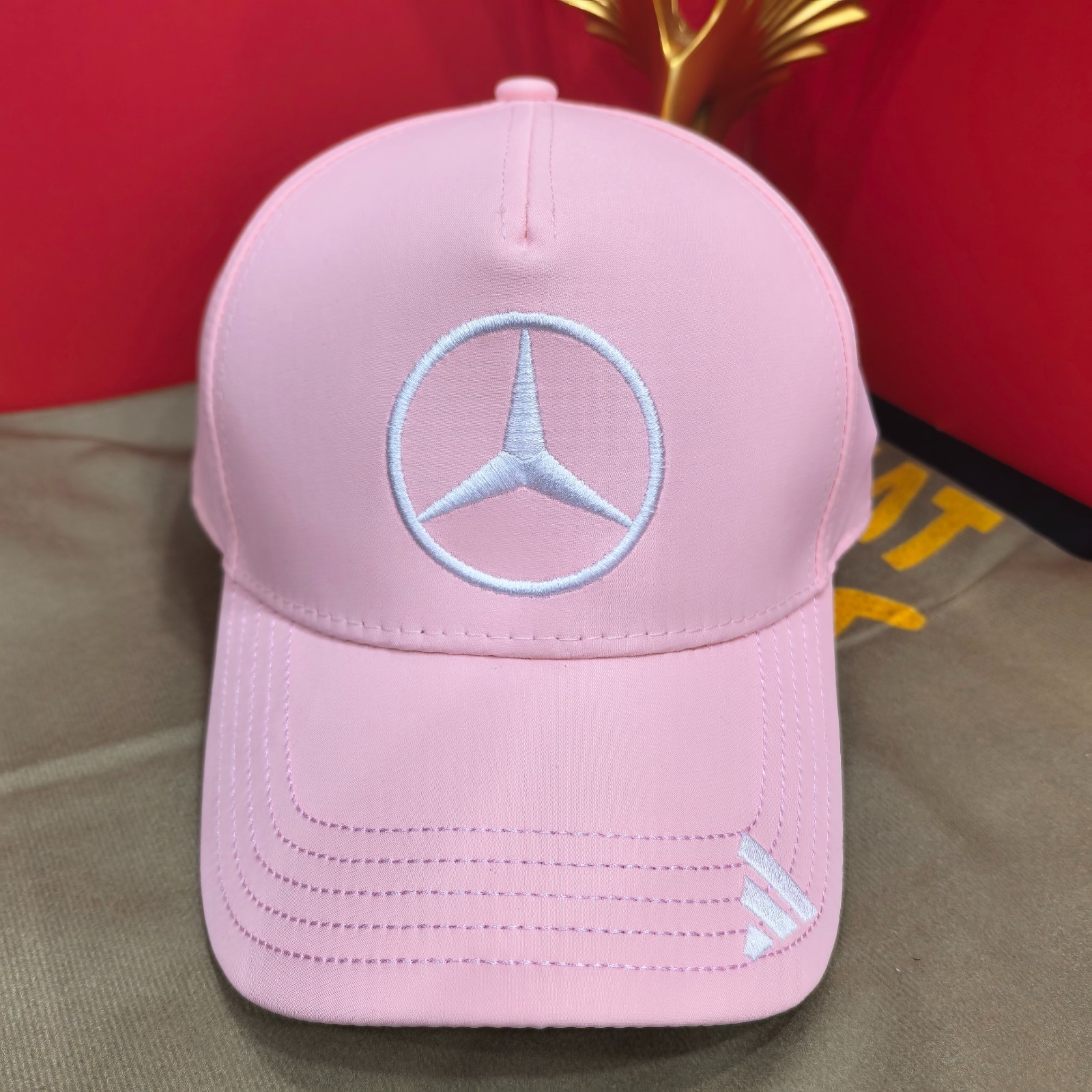 Mercedes-Benz Sports & Leisure Pink Baseball Cap with White Embroidered Logo
