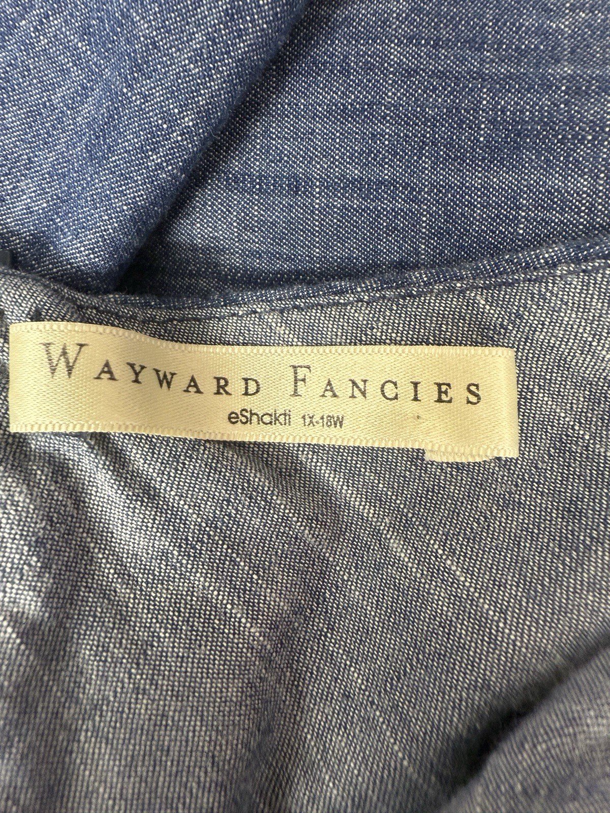 Wayward Fancies eShakti Embroidered Dress Size 18W -1X 100% Cotton #53