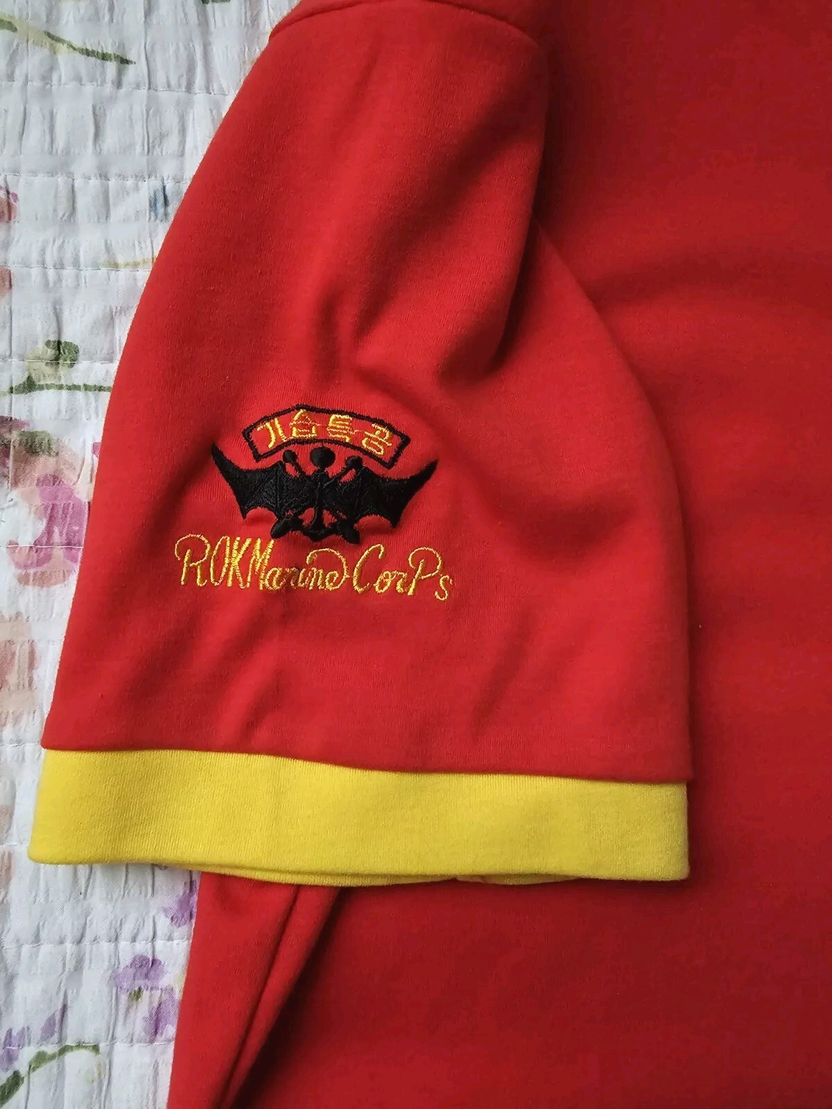 ROKMC Republic Of Korea Marine Corps Polo Shirt Men’s Size M Embroidered Logos