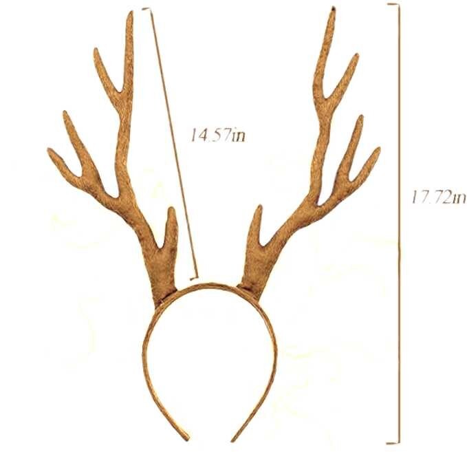 Plush Reindeer Antler Christmas Headband Hair Band Headdress Costume Cosplay