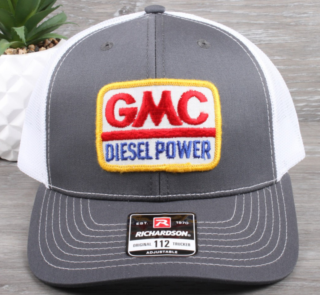 Vintage GMC Diesel Power Patch on a Richardson 112 Trucker Snapback Hat