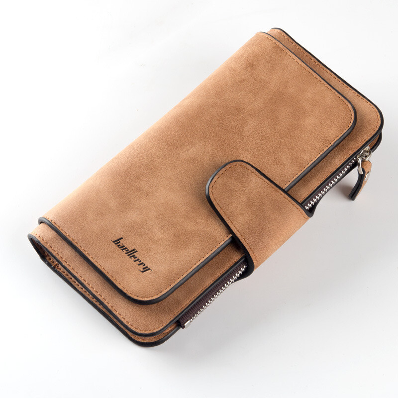 Fashion Leather Women Wallets ID Card Holder Clutch Bag Zipper Pocket Hasp Purse