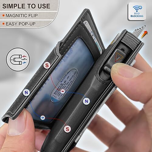 Airtag Wallet Men Gift,Mens Slim Front Pocket Wallet Money Clip Standard Wallet