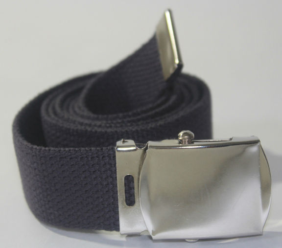 NEW ADJUSTABLE 56″ INCH ASSORTED CANVAS MILITARY WEB UNIFORM BELT CHROME BUCKLE