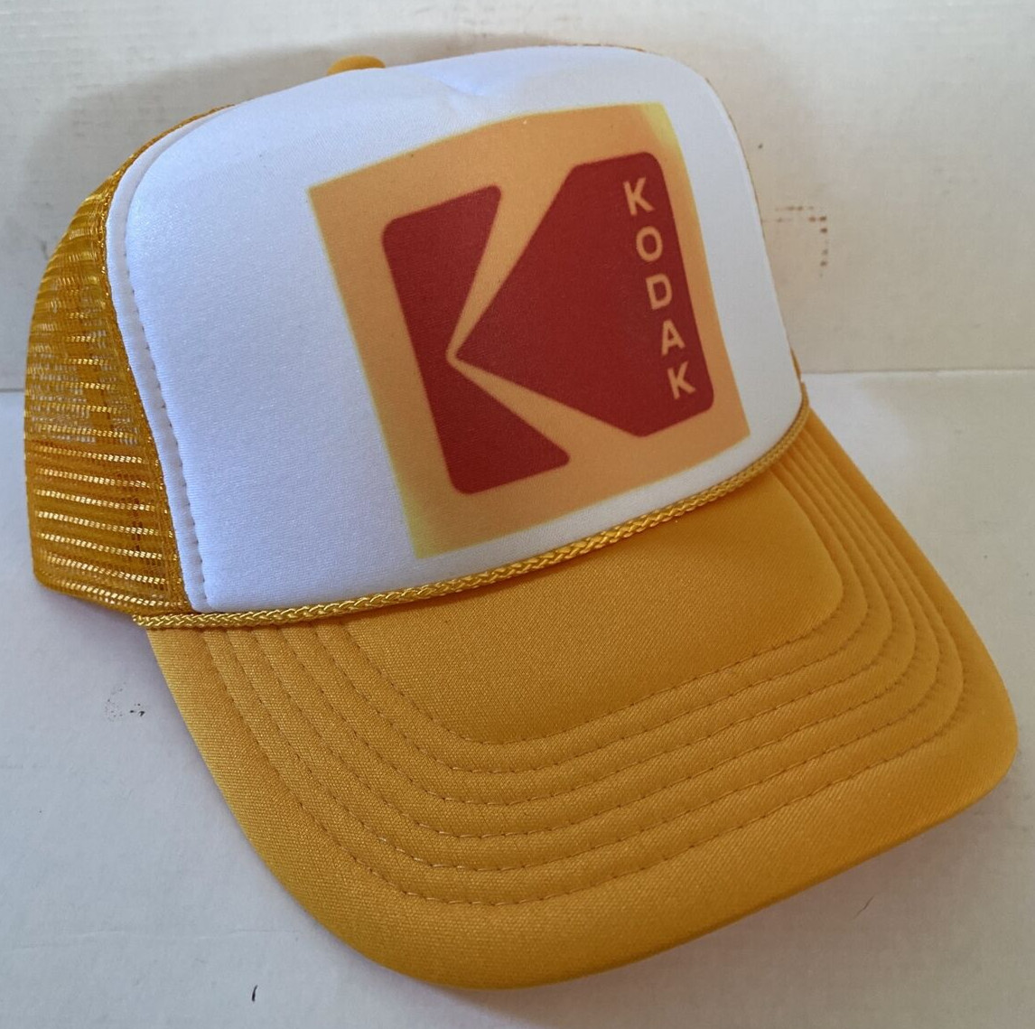 Vintage Kodak Film Hat Cameraman 1980s Trucker Hat Adjustable snapback Gold
