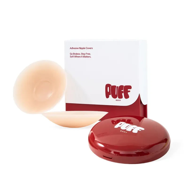 PUFF Girls Nipple Covers – Circles Non-Toxic Silicone Medical-Grade Adhesive Adh