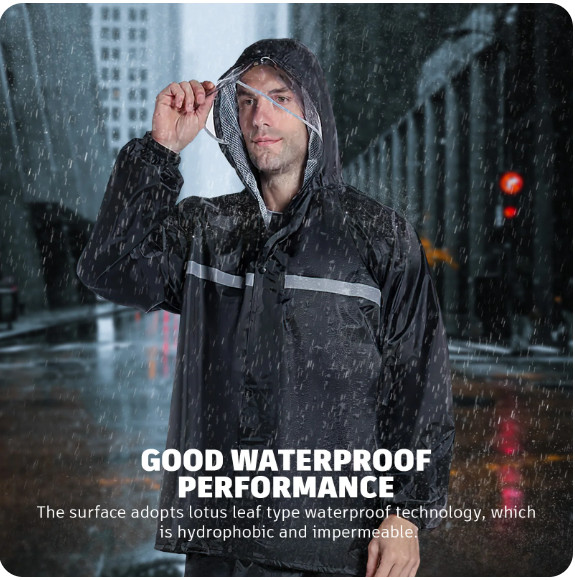 Waterproof Rain Suits Heavy Duty Raincoat Fishing Rain Gear Jacket & Pants Men