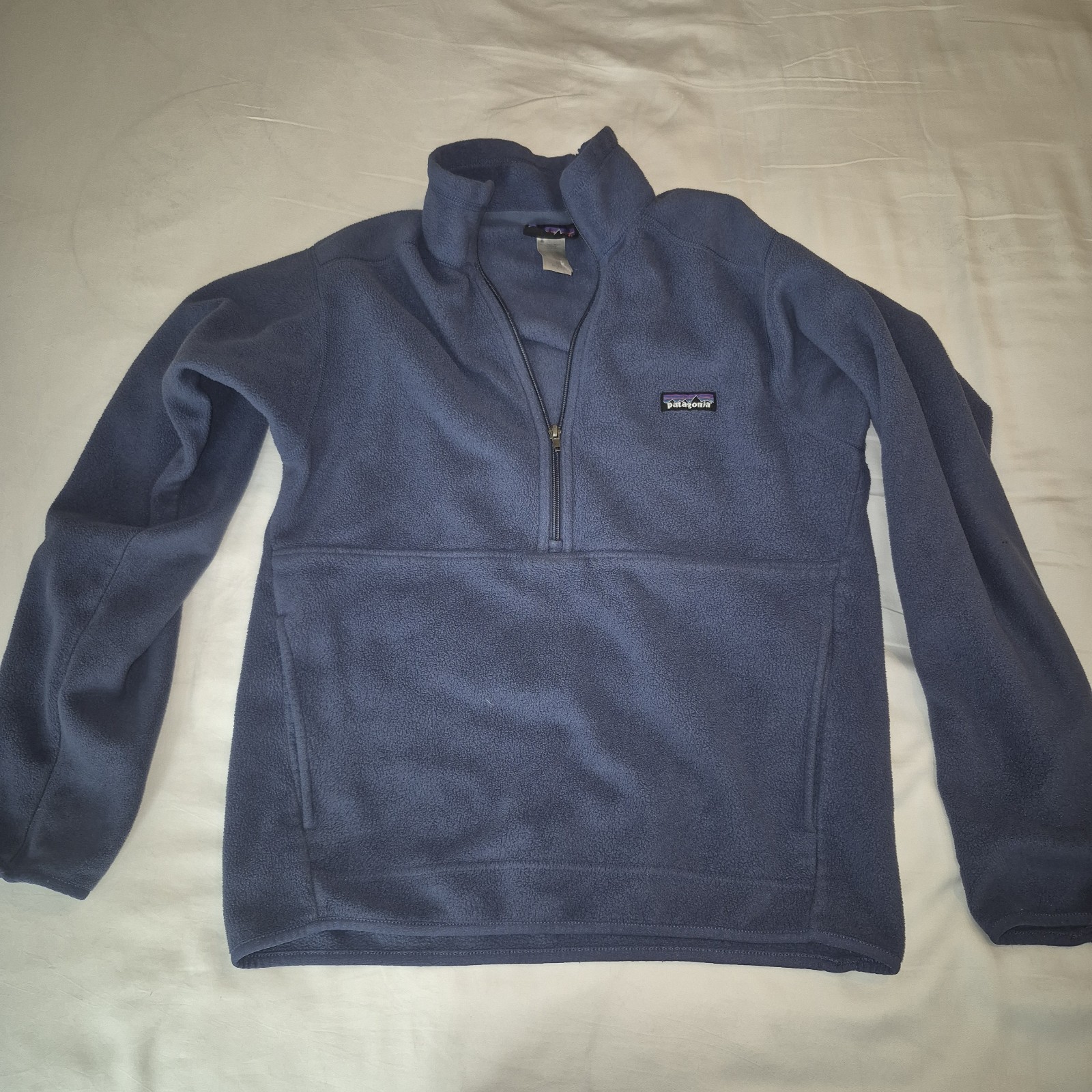 Patagonia Micro D 1/4 Zip Pullover Fleece Men S Blue Outdoors Nature Hiking Camp