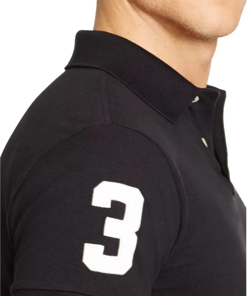 POLO RALPH LAUREN MEN’S BIG PONY PLOLO SHIRT. COLOR: BLACK. NEW WITH TAGS.