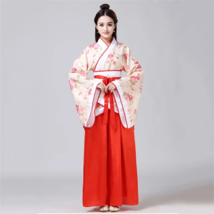 Hanfu National Chinese Dance Costume Chinese Clothing Hanfu Clothes Stage Dress