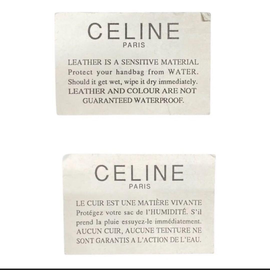 CELINE Shoulder Bag Leather Black Vintage Authentic From Japan