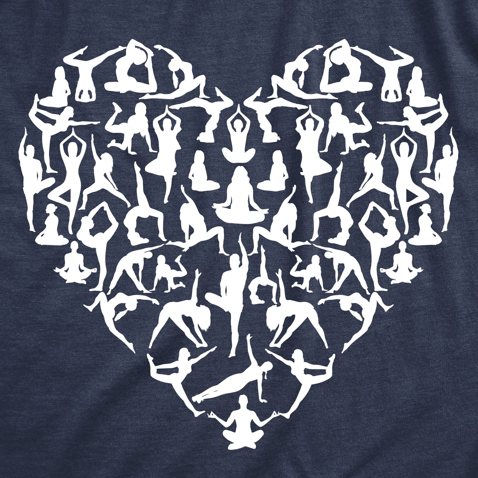 Womens Funny T Shirts Yoga Heart Sarcastic Graphic Novelty Tee For Ladies