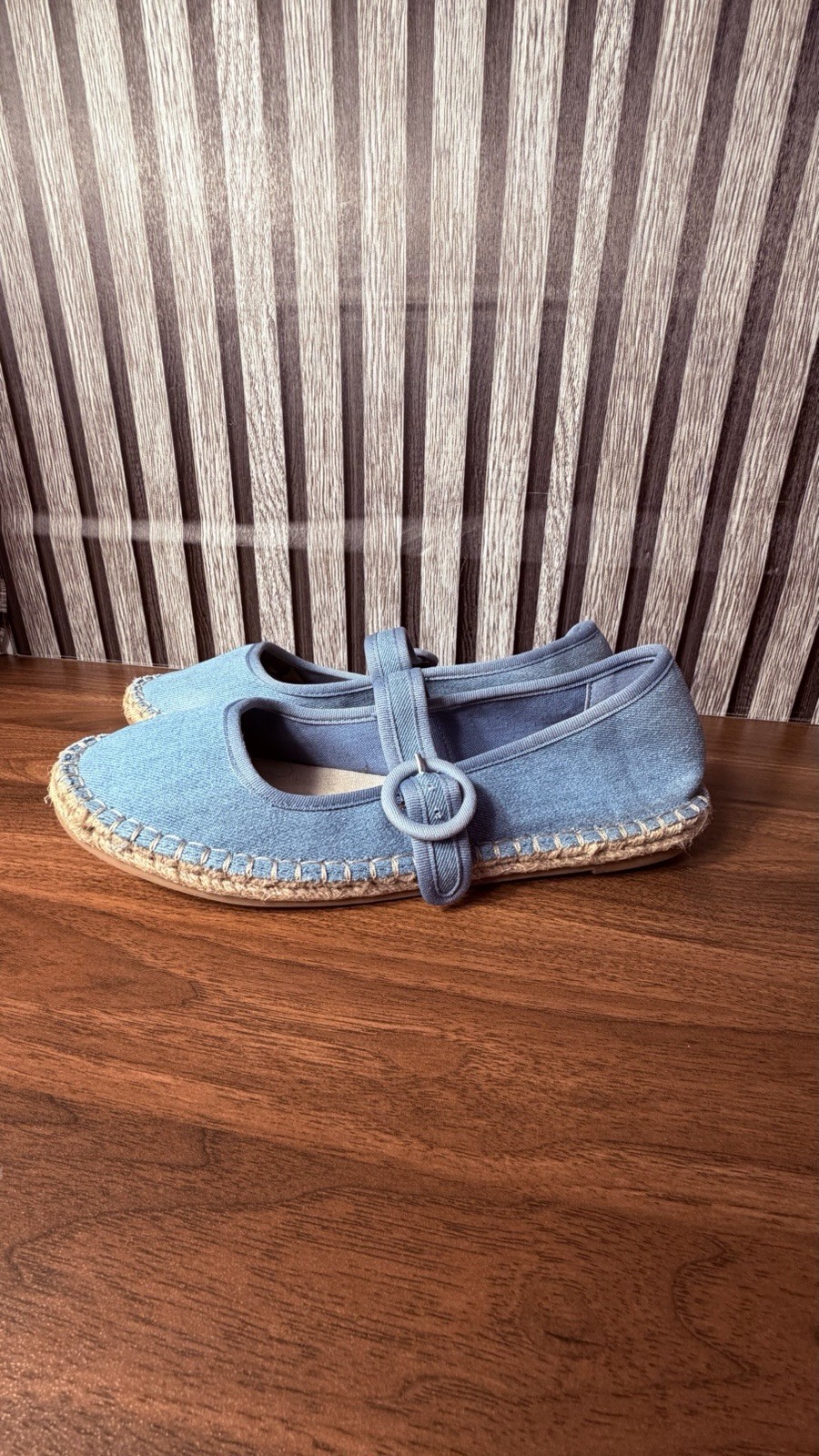 CL by Laundry Women’s Blue Mary Jane Flats Buckle Closure Round Toe Solid
