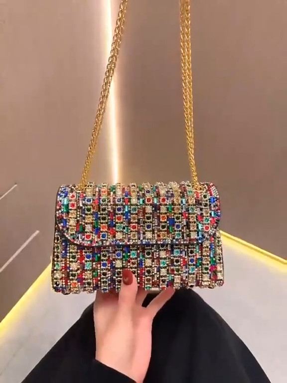 Sparkly Evening Bag Rhinestone Clutch Purse Womens Wedding Party Cocktail Handba