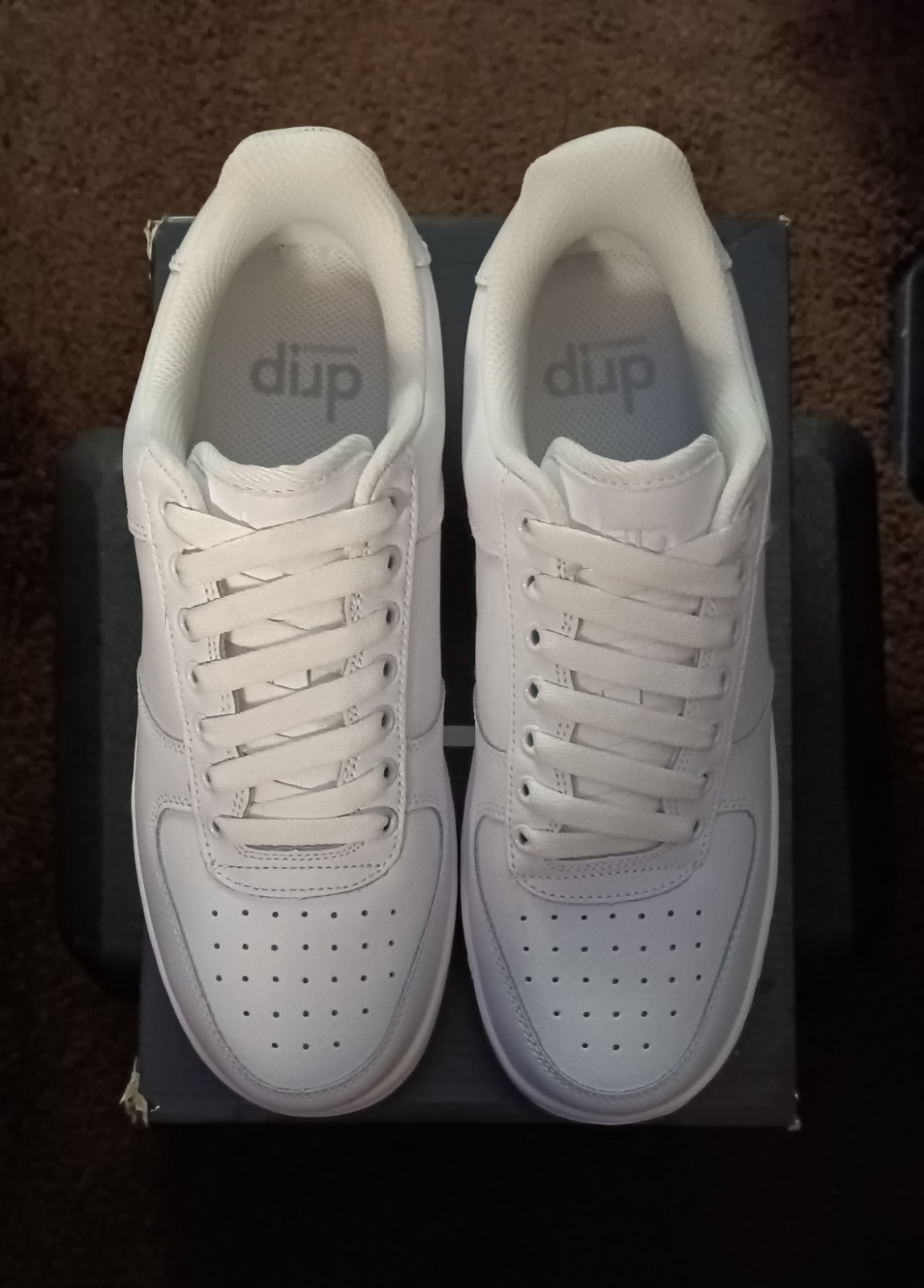 Drip Creationz Custom Personalize White Low Top Leather Sneakers Unisex 9W/7.5M