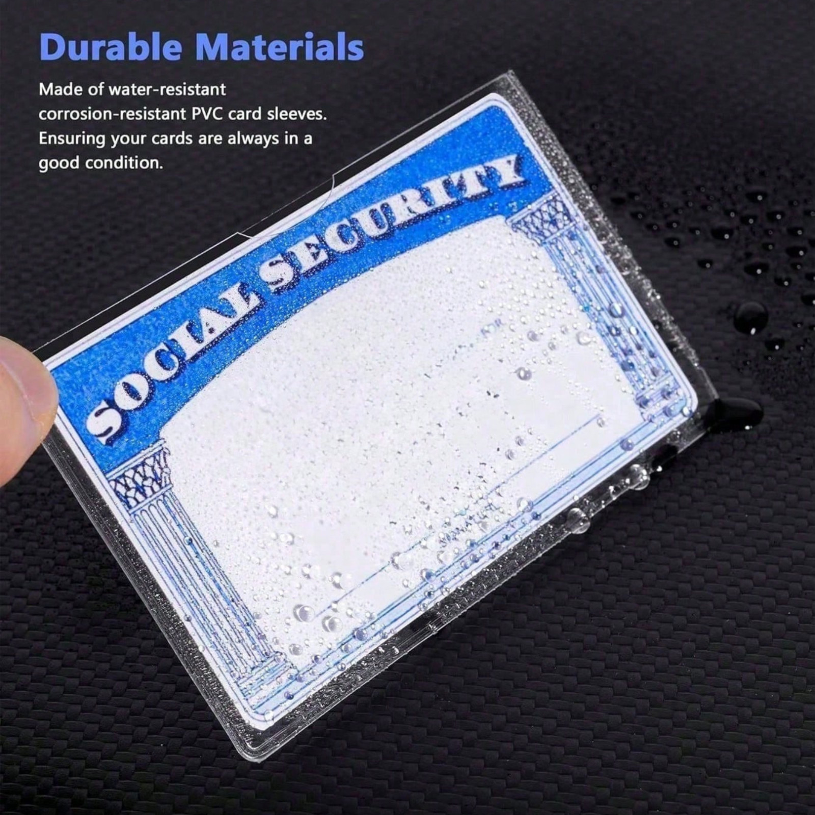 20Pcs Medical Card Holder Sleeve Waterproof PVC ID Credit License Protector Set