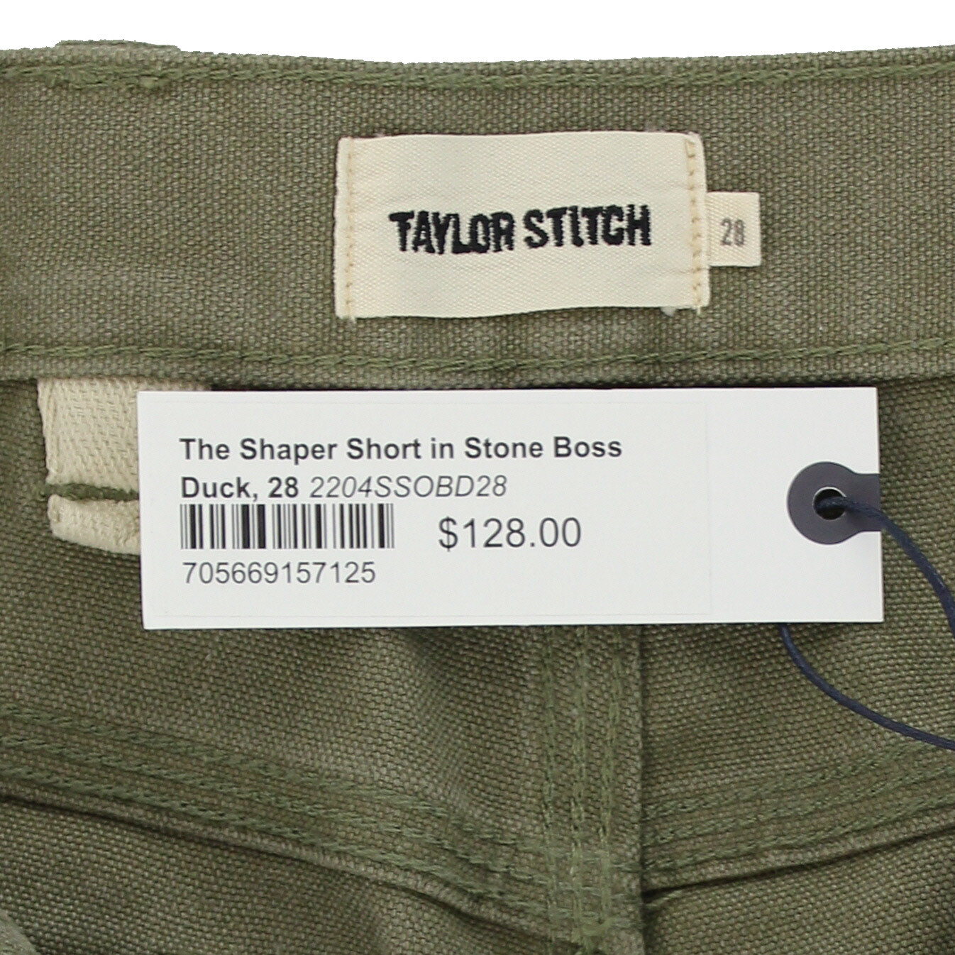 Taylor Stitch Shaper Shorts, Men’s, Sand Boss Duck, 8 inch Inseam